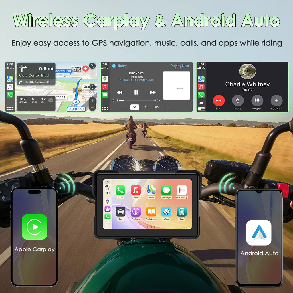 7 inch Motorcycle Carplay Screen For BMW GPS Navigation Dual Bluetooth Android Auto For BMW R1200GS ADV/ R1250GS ADV/S1000XR