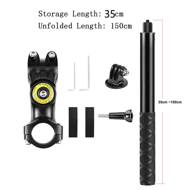 Motorcycle Bicycle Bracket Outdoor Cycling Sports Camera Fixed Bracket Motorcycle Riding Photography Camera Holder Accessories