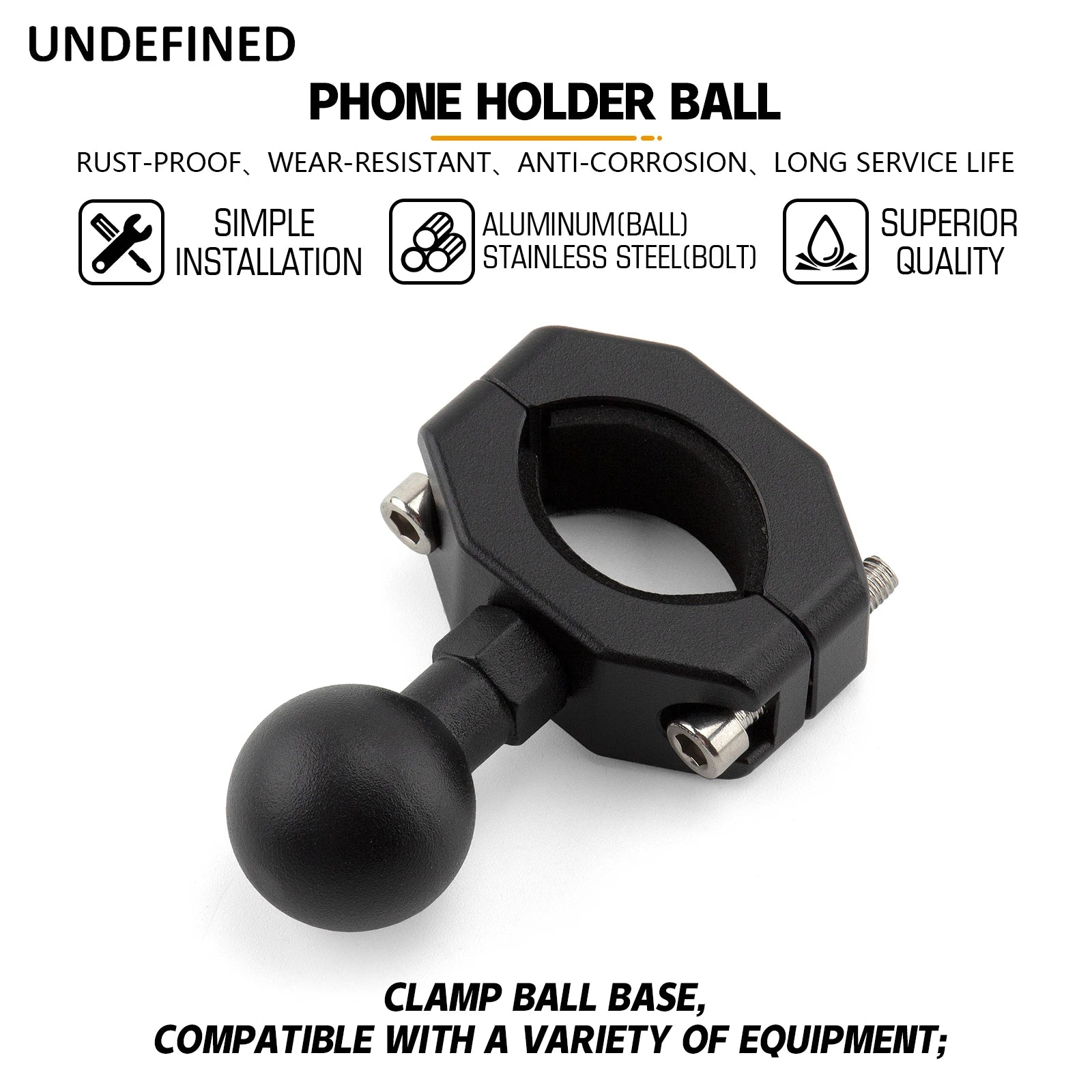 Ball Head Adapter Mount Base Motorcycle Handlebar Rearview Mirror Bracket for DJI GoPro Insta360 Action Camera Accessory