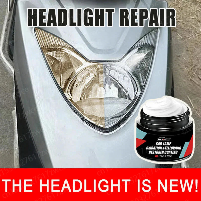 Car & Motorcycle Headlight Restoration Polishing Kit Headlamp Scratch Repair Kits Car Lamp Polisher Cleaning Paste Paint Agent