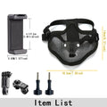 Motorcycle Chin Stand Mount Helmet Holder for DJI Action 6 Full Face Holder for GoPro SJCAM SJ4000 AKASO Action Camera Accessory