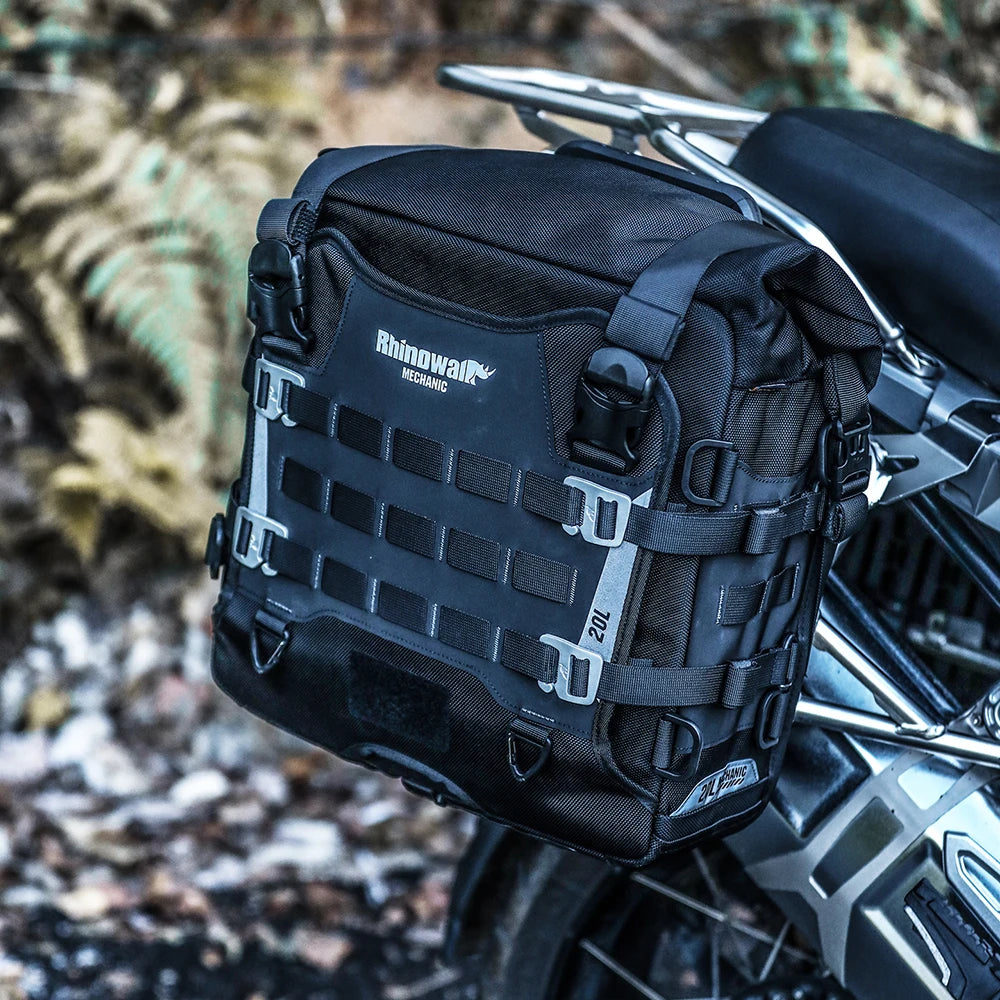Rhinowalk Motorcycle Side Bag 20/35L Quick-Release Motorcycle Saddle Bag With Anti-Theft Lock Waterproof Inner Bag For BMW