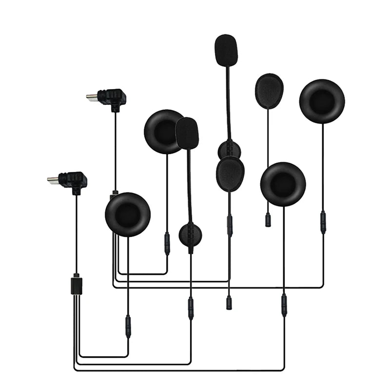 For EJEAS Q8/Q7 Motorcycle Helmet Headset Type-C Interface Headphone