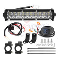 Motorcycle LED Light Bar Headlight Kit With Mounting Brackets and Switch For CRF250F CRF110 TTR110 YZF450 7/8" 22mm Handlebars
