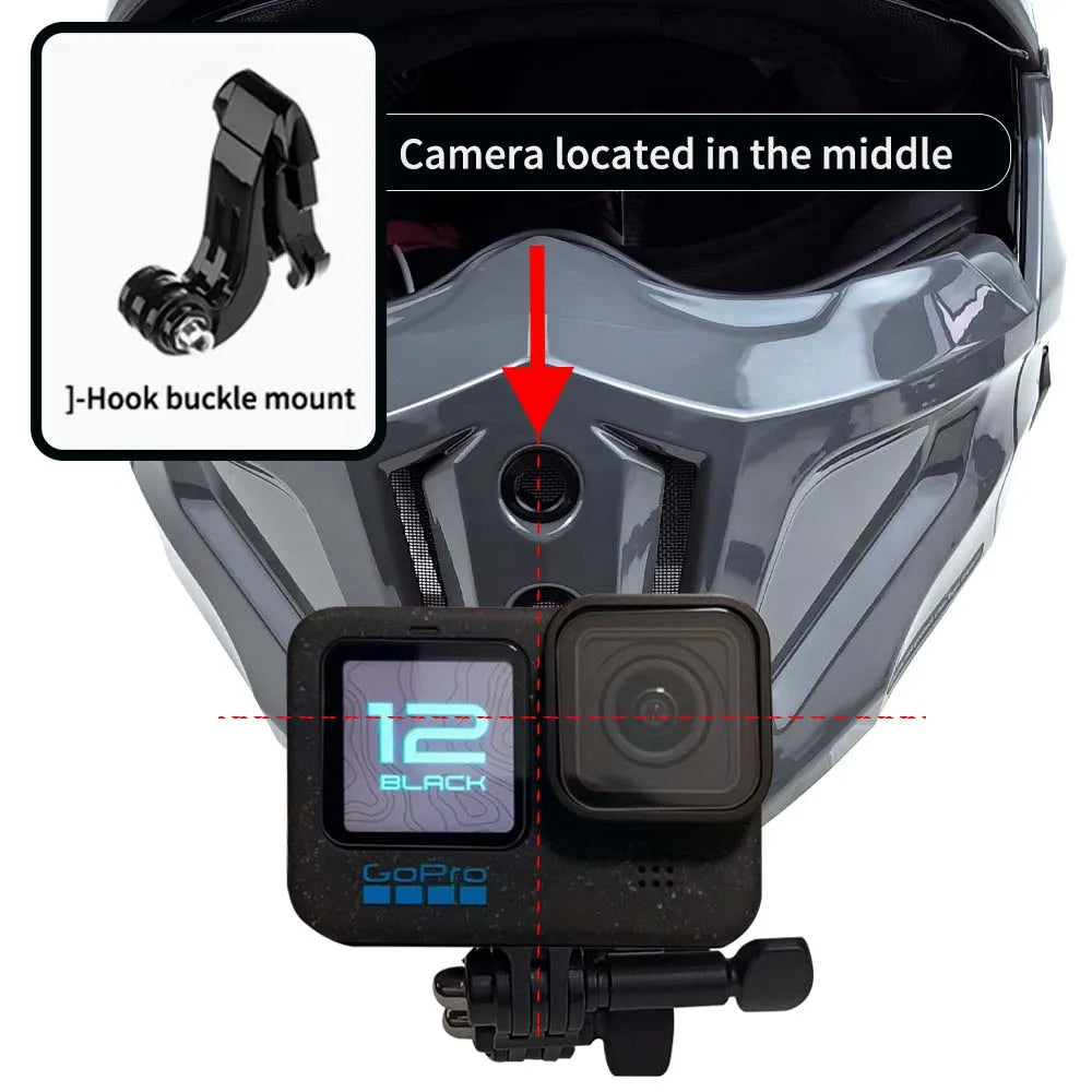 TUYU SCORPION EXO-Covert X Helmet Custom Aluminium Chin Mount for GoPro Hero12 11 10 9 8 Insta360 X4 X3 X2 One Rs DJI 3 4 Camera