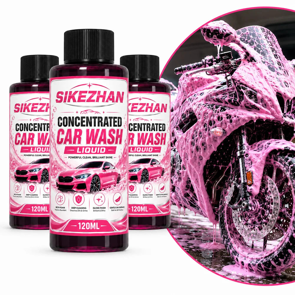 SIKEZHAN 100ml Concentrated Car Wash Liquid High Foam Auto Shampoo Exterior Cleaner for Car Motorcycle Bike Paint Care Detail