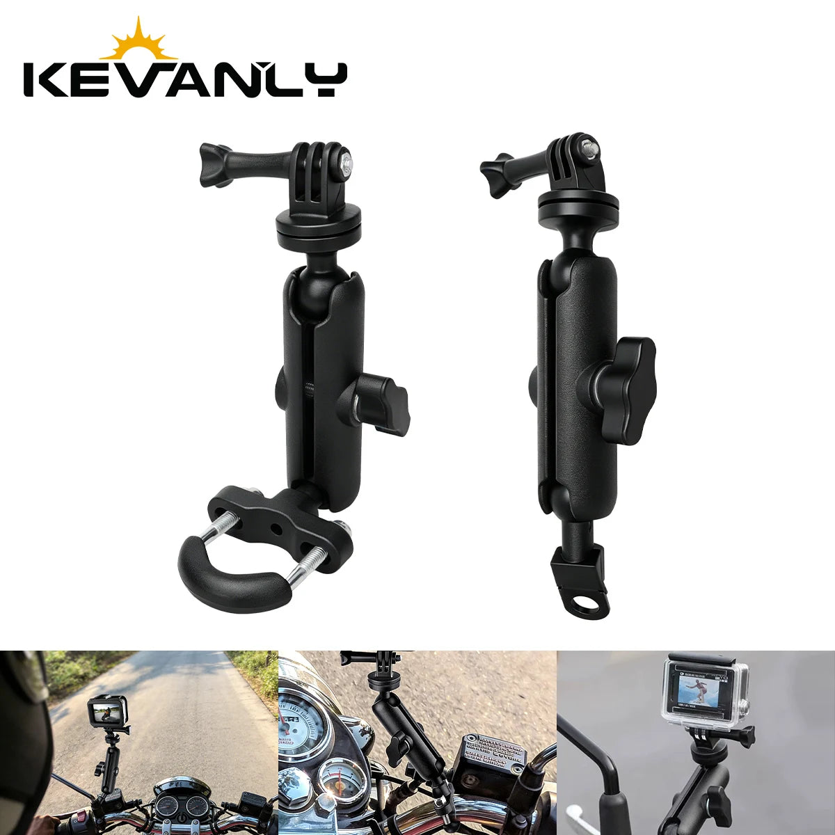 Motorcycle Bicycle Sports Camera Phone Holder Handlebar Mirror Mount Bracket For GoPro/DjI/Insta 360 Action Cameras/Phones