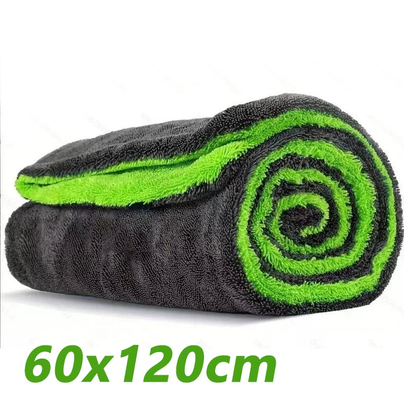 1400GSM Ultra-Thick Drying Towel for Car/Motorcycle Oversized 60x120cm Cleaning Cloth Soft High Absorbent Car Detailing Towel
