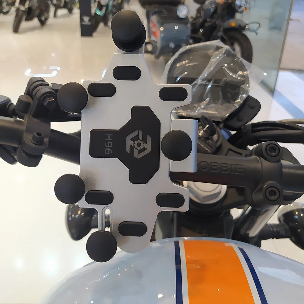 Motorcycle Phone Stand Aluminum Bike Mobile Phone Holder Cellphone Holder For Motorcycle Universal Phone Stand 540°Adjustable