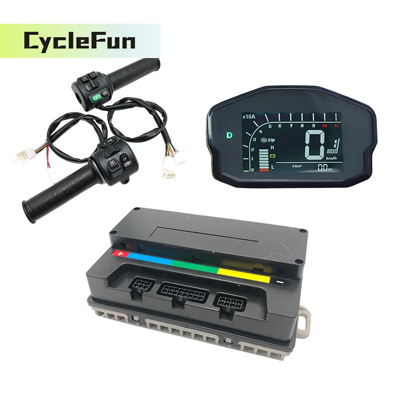 VOTOL EM-50 55A 48V 60V FOC BLDC Sine Wave Controller with Throttle and DKD display For Electric Scooter Motorcycle