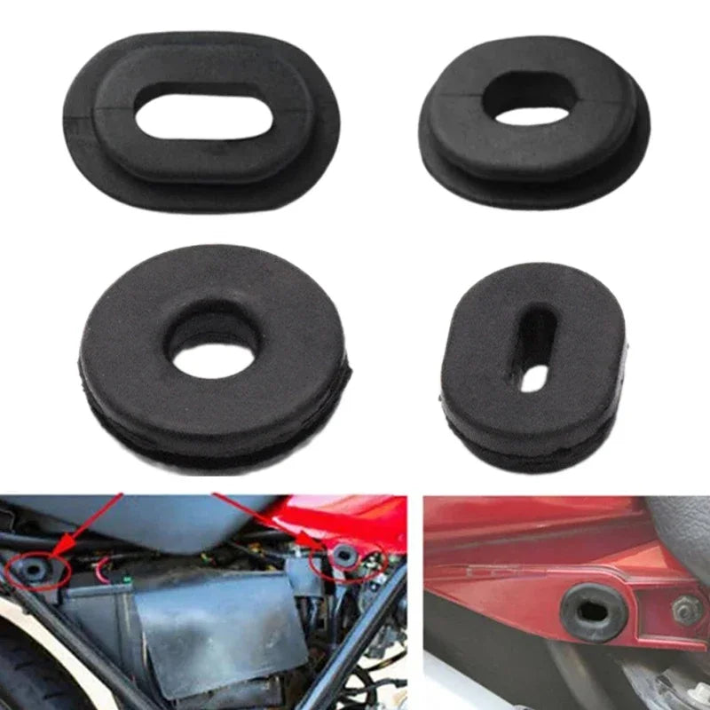 12Pcs/Set Motorcycle Body Side Cover Black Rubber Grommet Fairing Washer Bolts Fixed Rubber Ring Motorcycle Exterior Accessories