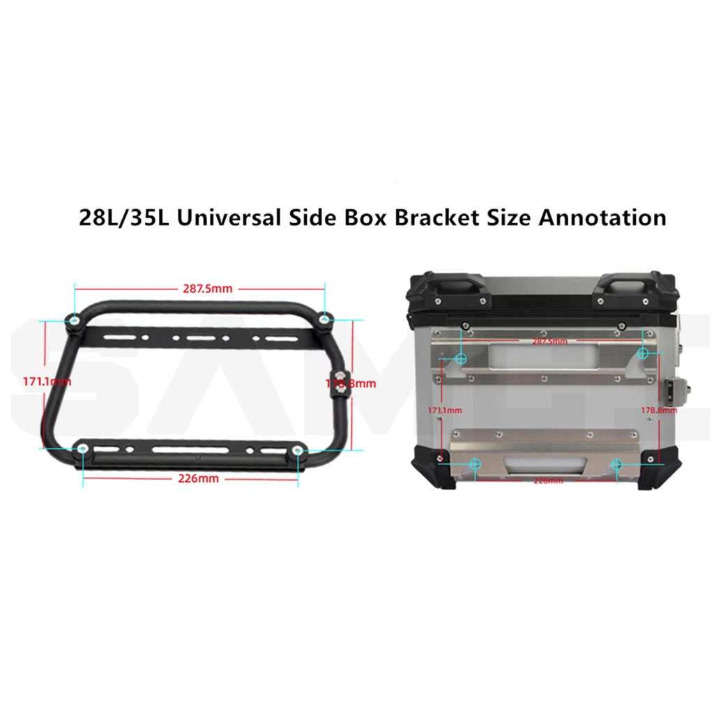 Quick Detachable Motorcycle Side Case Bracket - Universal Aluminum Alloy Luggage Rack Carrier For Yamaha Honda Suzuki Kawasaki