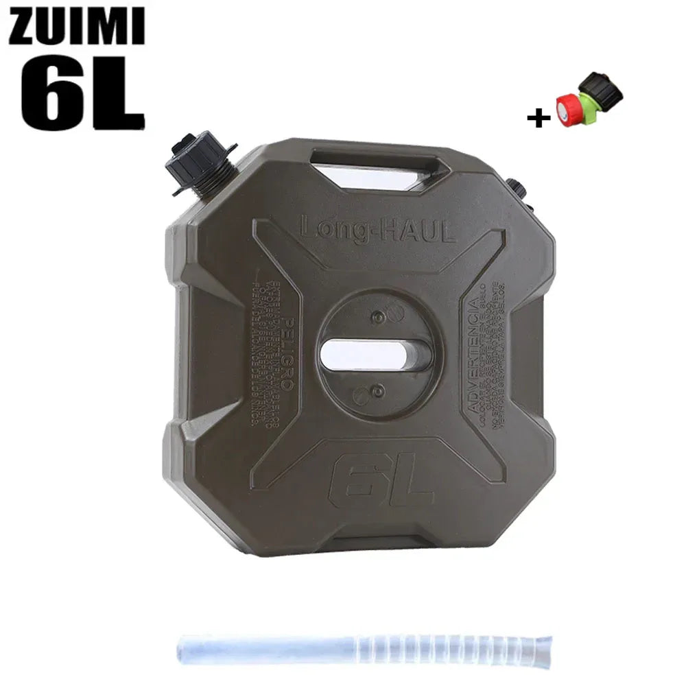 6L Camping Water Container Large Capacity Outdoor Water Bucket Portable Car Water Tank with Faucet for Camping Motorcycle Fans