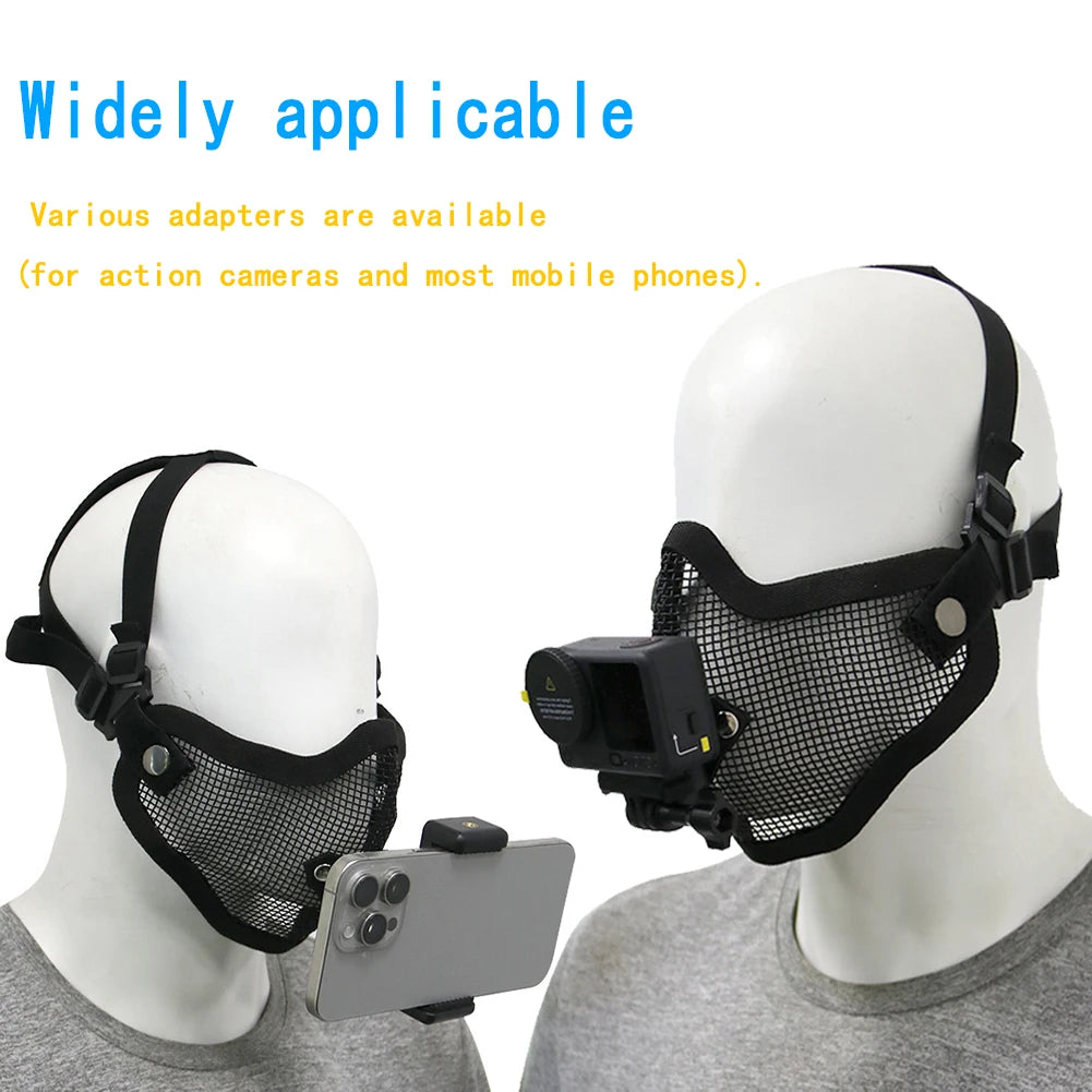 Motorcycle Chin Stand Mount Helmet Holder for DJI Action 6 Full Face Holder for GoPro SJCAM SJ4000 AKASO Action Camera Accessory