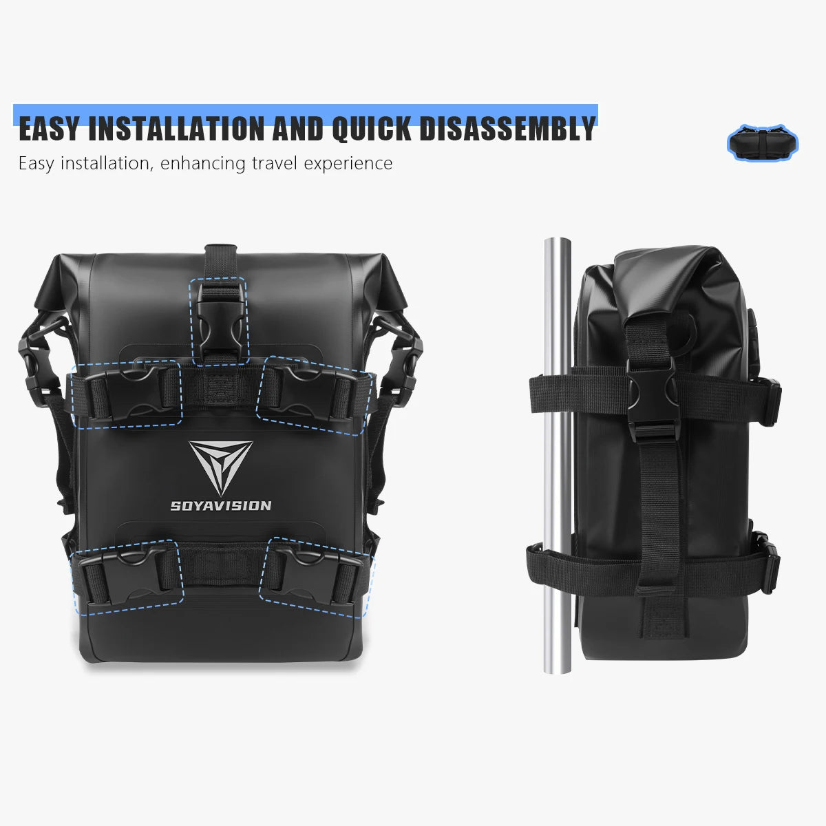 12L Large Size Bag Repair Tool Placement Bag For BMW R1200GS R1250GS HONDA Suzuki DL650 V-Strom Motorcycle Frame Crash Bars Bag