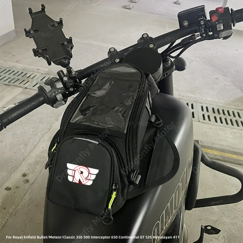 Motorcycle Fuel Bag Mobile Phone Navigation Tank For Royal Enfield Bullet/Meteor/Classic 350 500 Interceptor 650 Continental GT