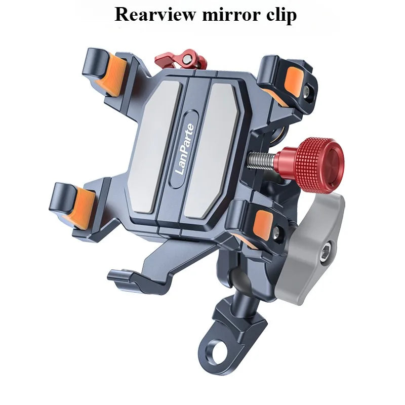 LanParte Motorcycle Phone Mount,Anti-Shake Bike Phone Holder for Bicycle, Handlebar Phone Mount,Compatible with iPhone All Phone