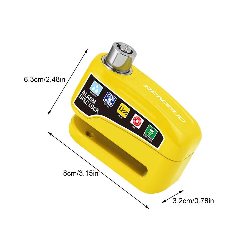 Motorcycle Alarm Disc Brake Lock Bicycle Wheel Disk Padlock Security Waterproof Anti-Theft Lock Scooter Alarma Disc Brake Lock