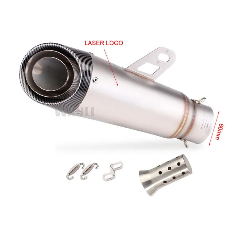 51mm 60mm Universal Motorcycle sc Exhaust proyect Escape with DB Killer For Honda YZF R6 R3 R25 MT07 MT09 Z400 Z900 Z650 MT03