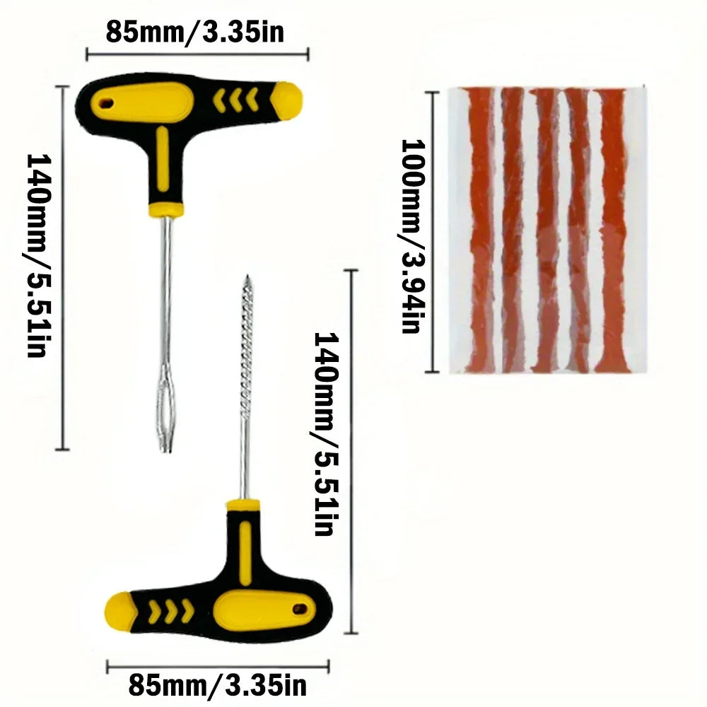 Motorcycle Tire Repair Kit Puncture Plug Tools Tyre Puncture Emergency for Car Tire Strips Stirring Glue Repair Tool Kit