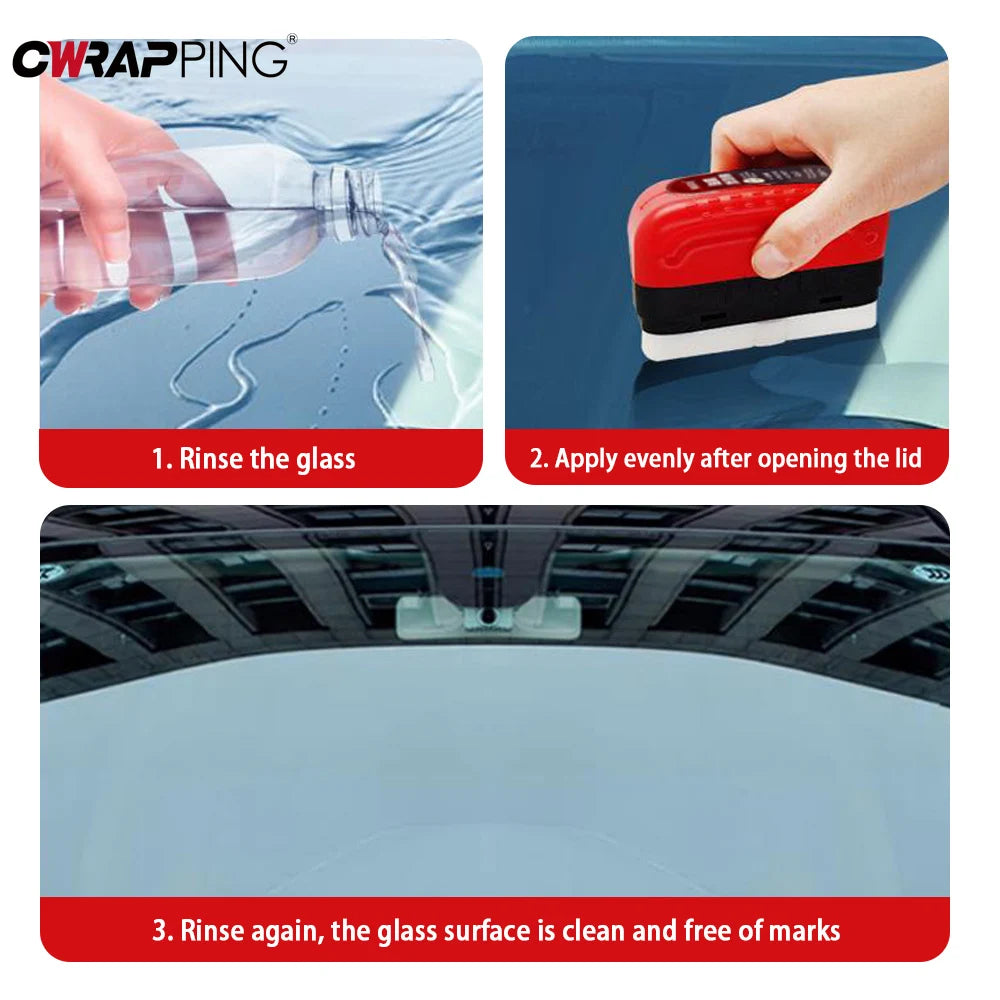 Motorcycle Rearview Mirror Glass Cleaning Brush Oil Film Remover Glass Front Dashboard Side Window Rearview Mirror Clean Agent