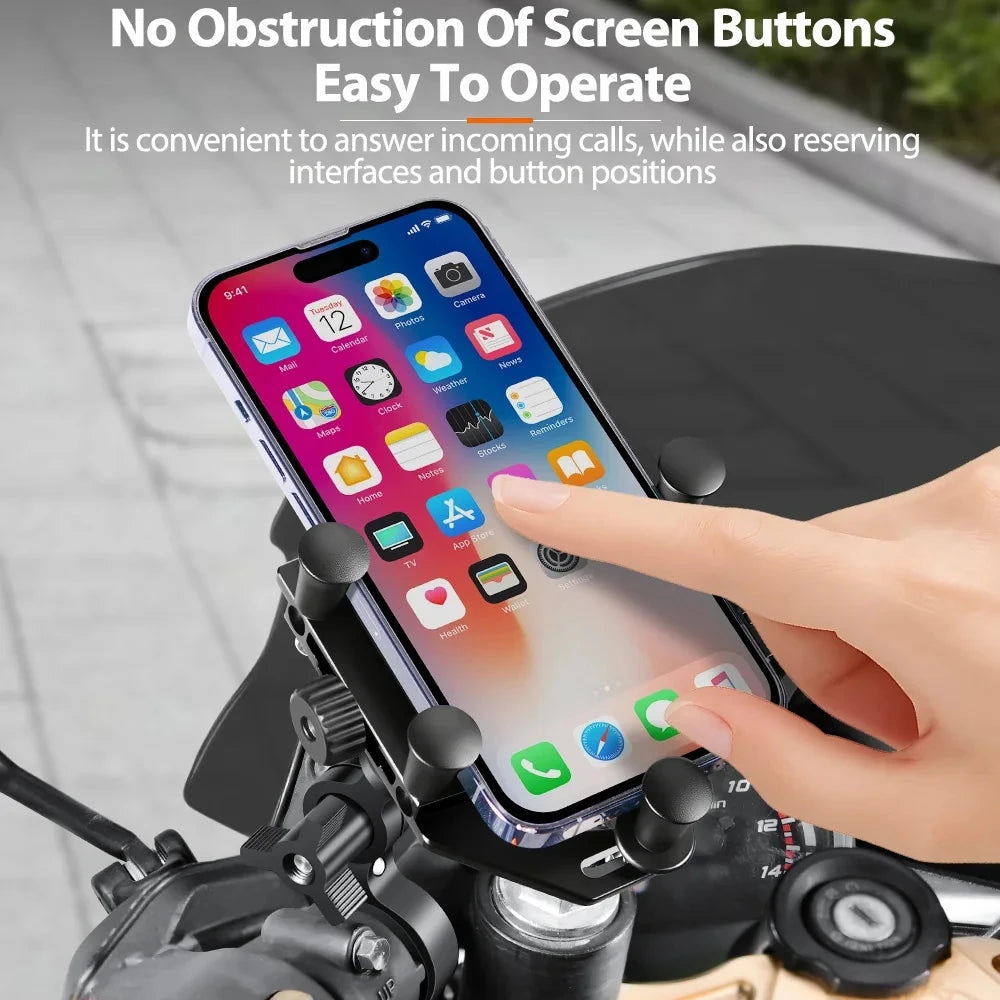 Metal Alloy Motorcycle Mobile Stand High Quality With Shock Absorber Bike Motorcycle Cell Phone Holder Motos Navigation Bracket