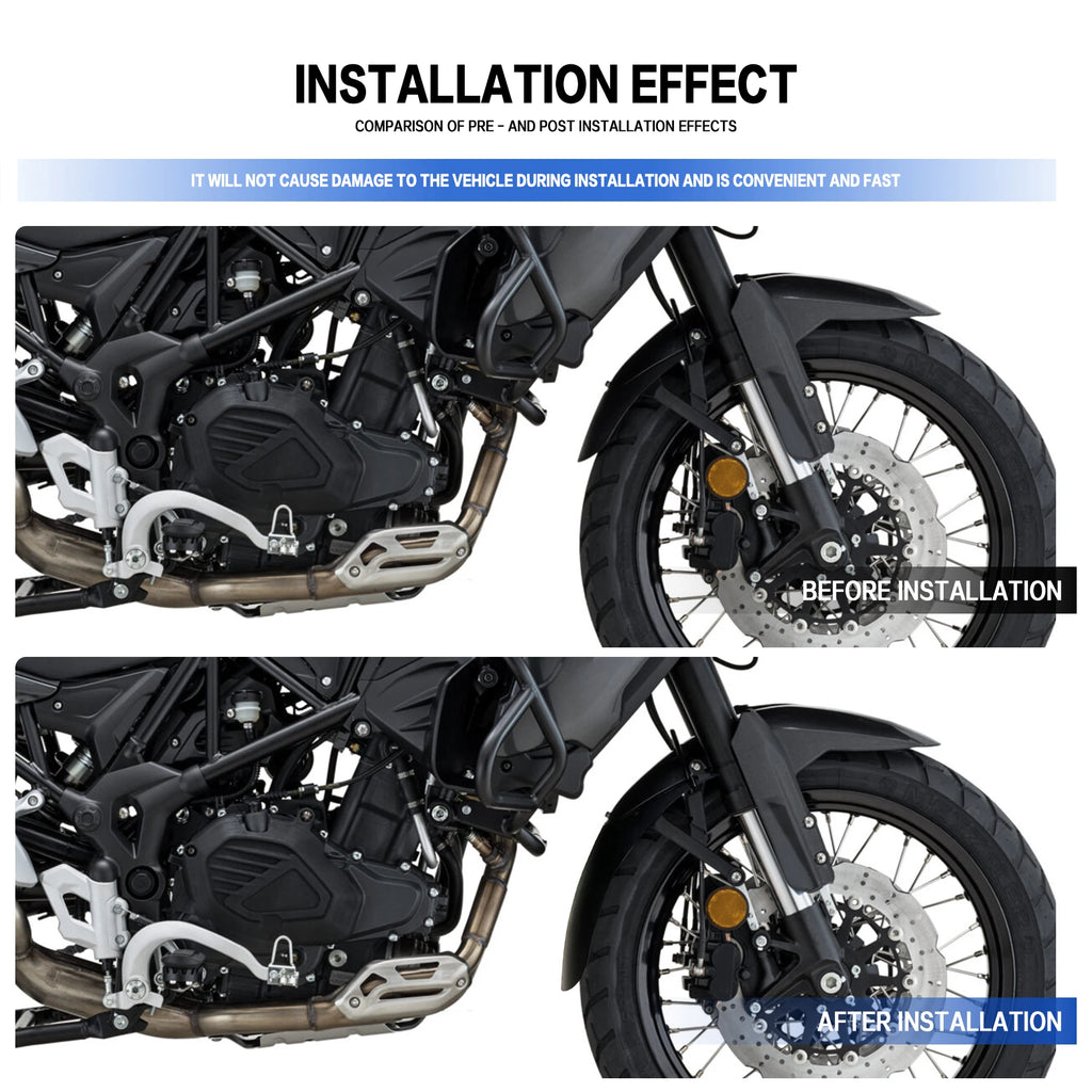 For Benelli TRK502 TRK702X TRK 502 702X 552 552X Motorcycle Front Mudguard Extension Fender Splash Guard Protector Accessories