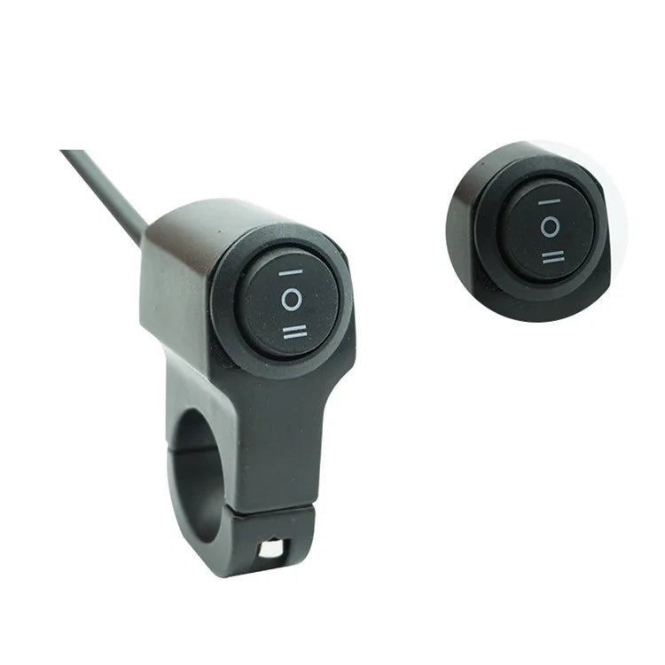 22mm 7/8in Motorcycle Handlebar Headlight ON/OFF Switch Light Button Aluminum Alloy Fog Spotlight Switch