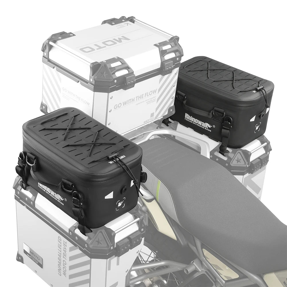 Rhinowalk Motorcycle Top Case Box Bag Waterproof Motor Back Seat Tail Bag Case Backpack 16L 1Or2 PCS Side Case Expansion