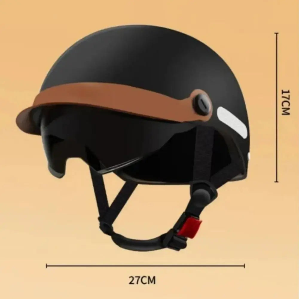 Vintage Ultra Light Electric Bicycle Helmet Sunscreen Breathable Motorcycle Half Helmet Fall Prevention Safety Helmets Riding