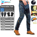 Kevlar Motorcycle Jeans Men Summer Riding Pants Blue Dirt Bike Trousers Abrasion Resistant mesh ventilation Durable