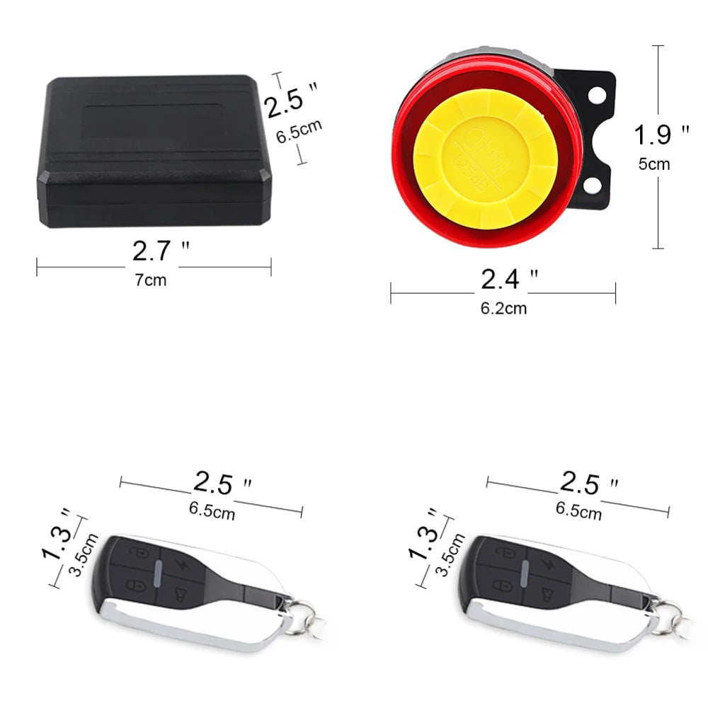 Motorcycle Anti-Theft Alarm System Wireless Remote Engine Starter Stop with Remote Controller Key Module Horn for 12V Motorcycle