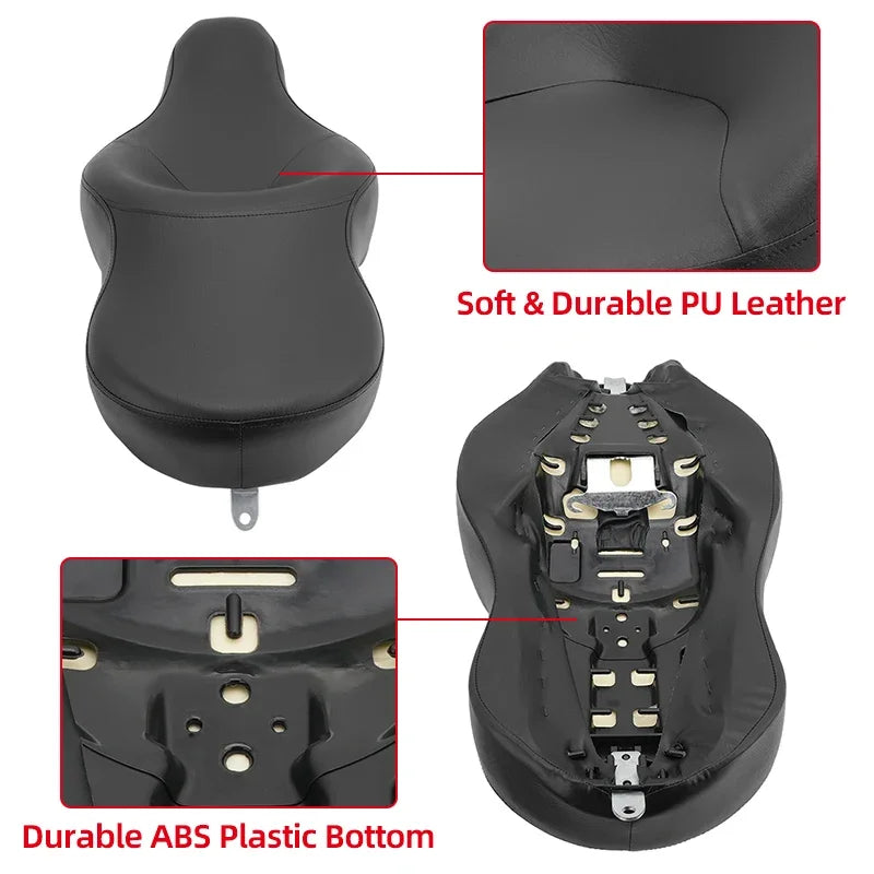 Motorcycle Two UP Driver Front Rear Passenger Seat PU Leather For Harley Sportster XL883 XL1200 Iron XL 883 1200 48 2004-2015