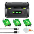 PALO 2400mAh For GoPro Hero 13 Camera Battery + 3 Slots Storage Box Charger For GoPro Mission 1 Series Sport Camera Accessories