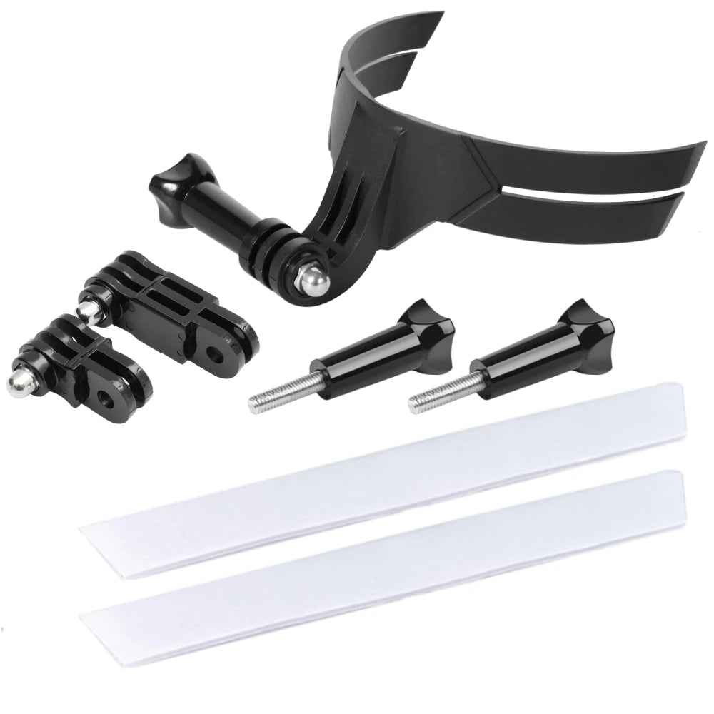 Motorcycle Helmet Chin Mount With Sticker For DJI OSMO Action 6/5Pro/4/3 GoPro 13 12 11 10 Camera Holder Riding Gear Accessory