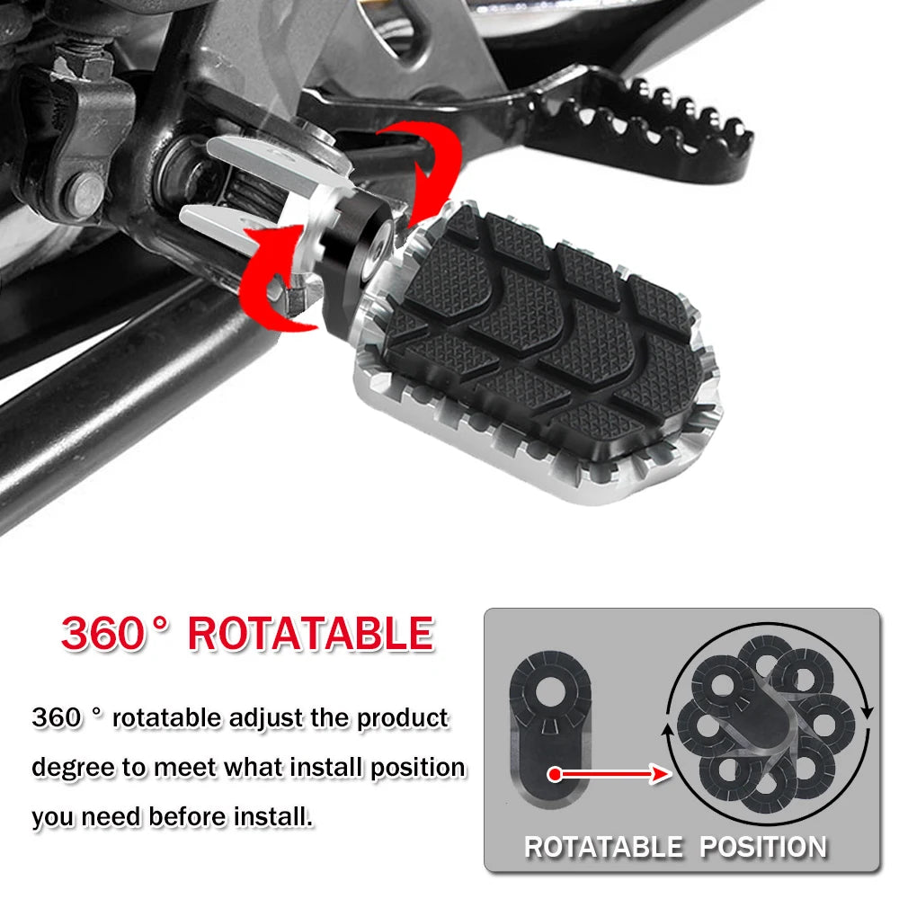 Motorcycle Footrest Footpeg Foot Rests For BMW GS 1200 LC ADV R1200GS R1250GS Adventure Foot Pegs S1000XR Pedal F850GS F750GS