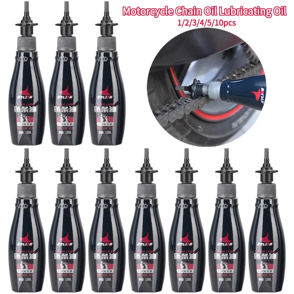120ML Motorcycle Chain Oil Lubricating Oil Chain Wax F4U9 Noise Seal Prevention Oil Rust Vehicle Maintenance Lubricating Oil