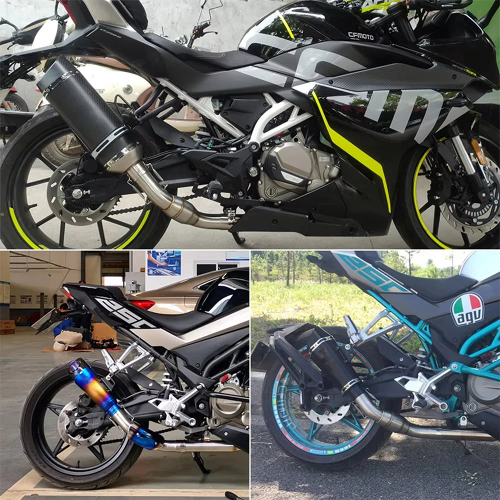 Motorcycle Exhaust Systems Escape 51mm Front Middle Link Pipe Connection For CFMoto NK250 250SR NK300 300SS