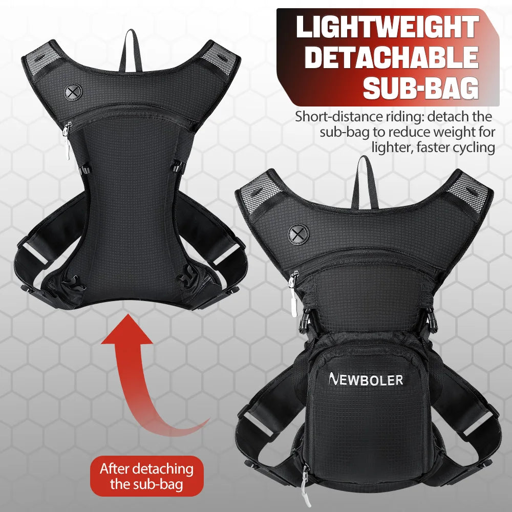 NEWBOLER 8L Motorcycle Cycling Hydration Pack MTB Off Road Motocross Water Backpack Sport Mountain Bike Water Bag