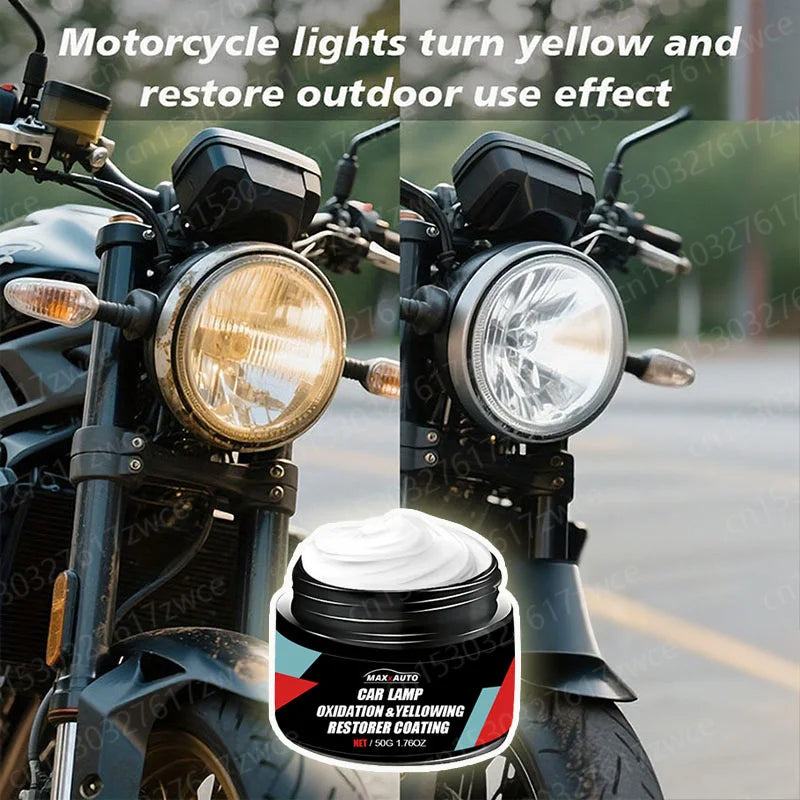 Car Motorcycle Headlight Restoration Polishing Kit Dashboard Scratch Remover Oxidation Cleaner Repair Paste for Car Motorcycle
