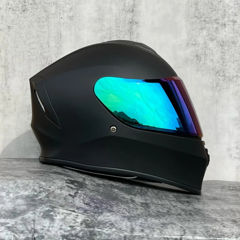 018-Full Face Motorcycle Helmet Unisex All Season, DOT Safety Certified ABS Shell, Shockproof Breathable Adult Motorbike Gear