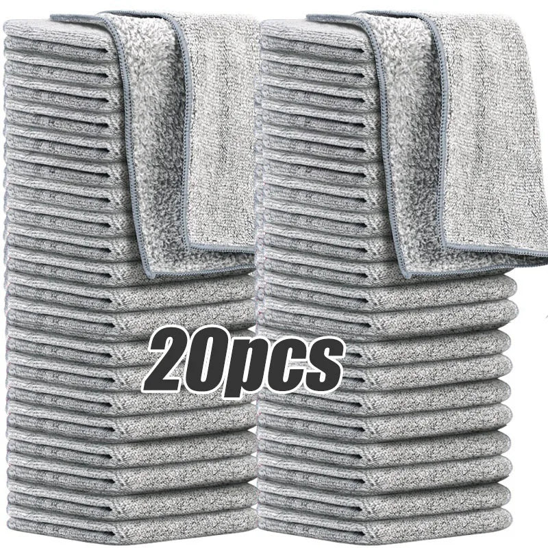 Thicken Microfiber Cleaning Cloths Lint Free Motorcycle Cleaning Towel Cloths Reusable Cleaning Towels Absorbent for Car Window