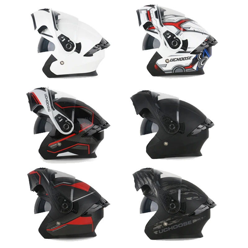High Quality DOT Motorcycle Helmet Four Seasons Motocross Racing Modular Flip Up Casco Moto Men Women Off Road Helmet Unmasked