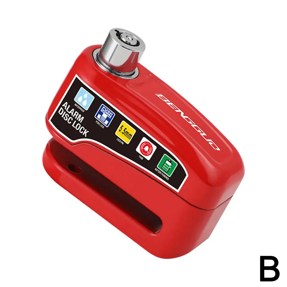 Motorcycle Alarm Disc Brake Lock Bicycle Wheel Disk Padlock Security Waterproof Anti-Theft Lock Scooter Alarma Disc Brake Lock