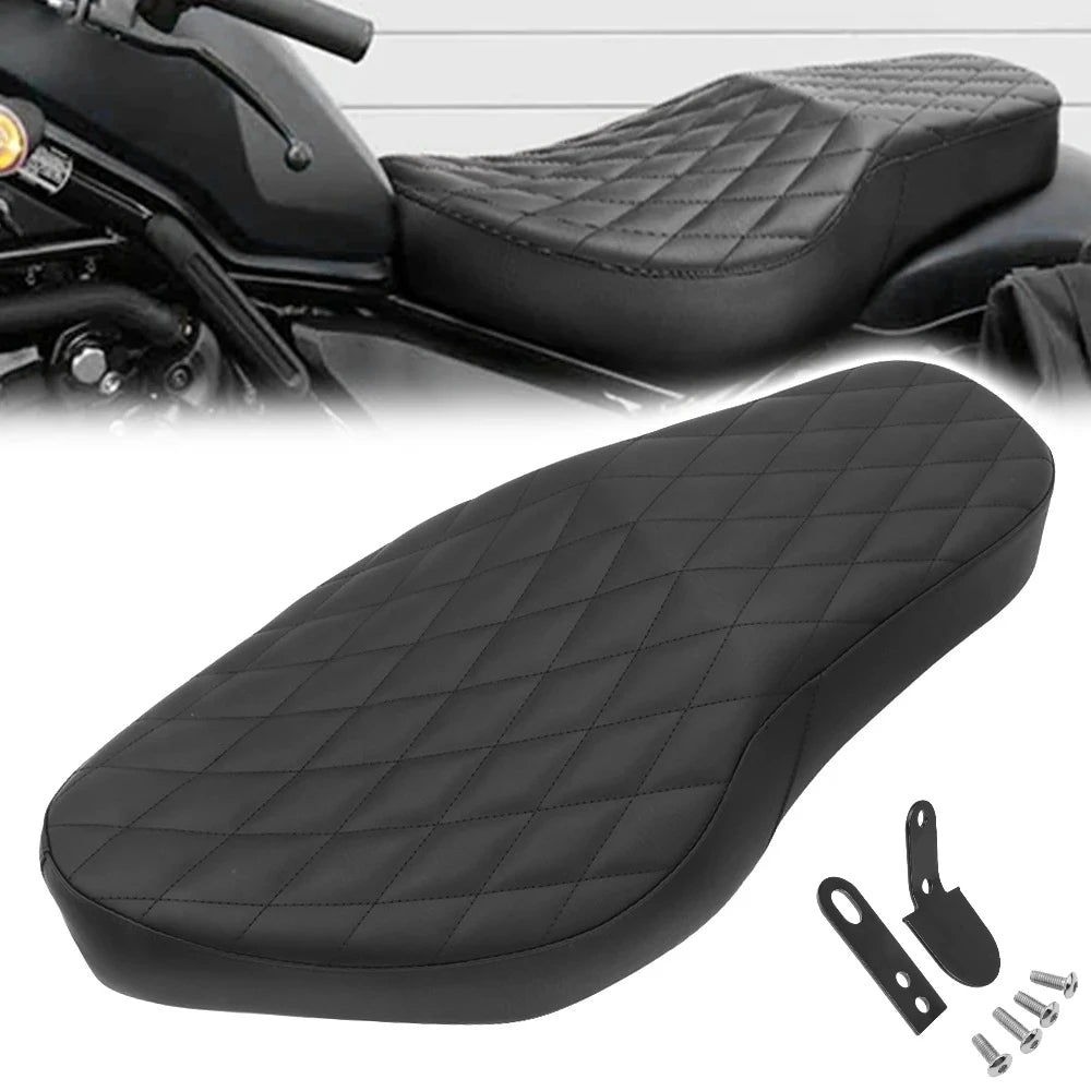Motorcycle Two-Up Seat Front Rear Driver Passenger Leather Seat Cushions For Honda Rebel CMX 500 CMX 300 2017-2025