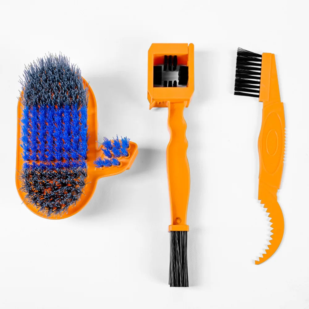 Chain Cleaner Tire Brush Outdoor Riding Cleaning Tools Mountain Motorcycle Fitting Cleaning Convenient Maintenance Kit