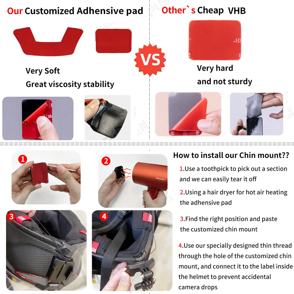 TUYU Premium Customized Helmet Aluminium Chin Mount for GoPro 13 Insta360 DJI Camera for SHOEI GT Air3 AGV ARAI HJC KLIM Helmets