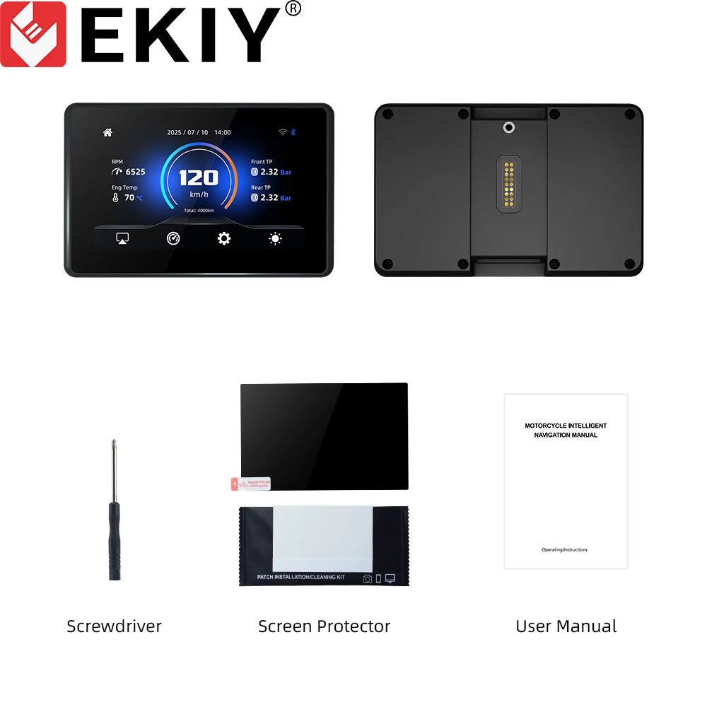 EKIY 5.0" Wireless CarPlay Moto Android Auto For BMW R1200GS R1250GS F800 F900 S1000XR GPS Motorcycle Navigation For WonderWheel