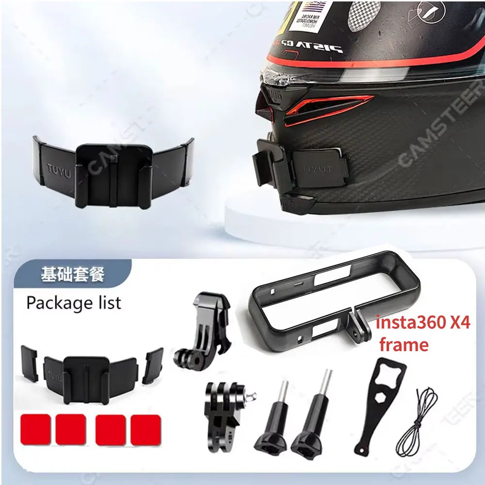 2026 Motorcycle Helmet Chin Mount for GoPro Hero 13 12 11 10 9 Insta360 X5 X4 Ace Pro 2 DJI 5Pro 4 AKASO Camera Accessories