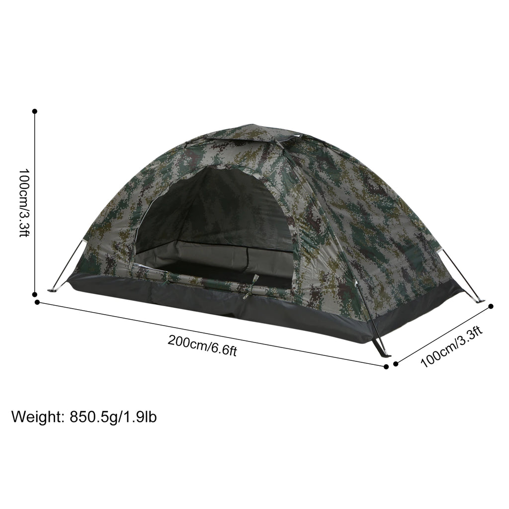 Ultralight Camping Tent Single Layer Portable Hiking Tent Anti-UV Coating UPF 30+ for Outdoor Beach Fishing Traveling Supplies